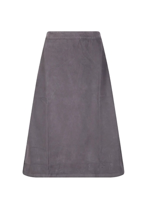 Labo Art elasticated-waist cotton midi skirt - Grey