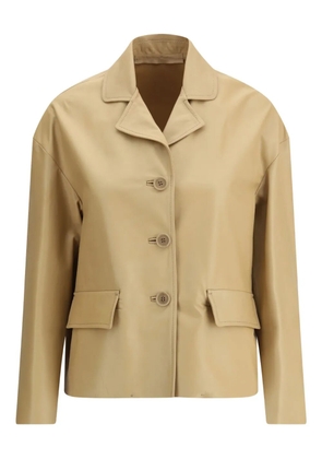 Salvatore Santoro leather blazer - Neutrals