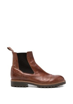 Eleventy brogue-detail leather shelsea boots - Brown