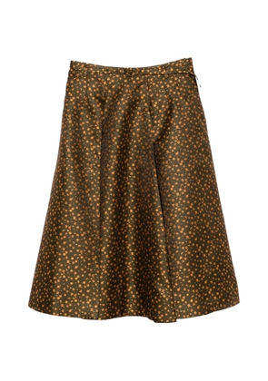 Prada floral-jacquard midi skirt - Green