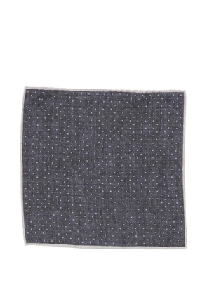 Eleventy polka-dot pocket square - Blue