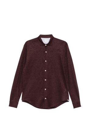 Eleventy long-sleeve linen shirt - Red