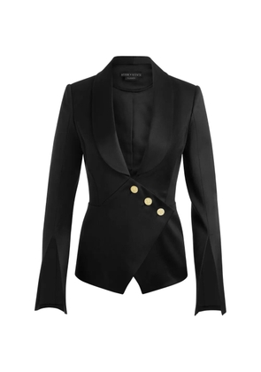 alice + olivia asymmetric shawl-lapel jacket - Black