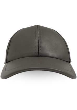 Yves Salomon leather baseball cap - Grey