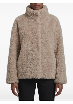 Herno faux-fur stand-up collar jacket - Neutrals
