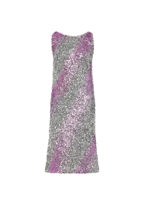 Maison Margiela Foil stripe-pattern dress - Grey