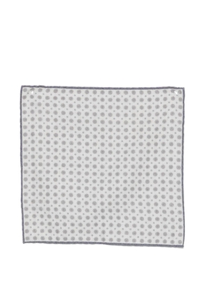 Eleventy geometric-pattern pocket square - Grey