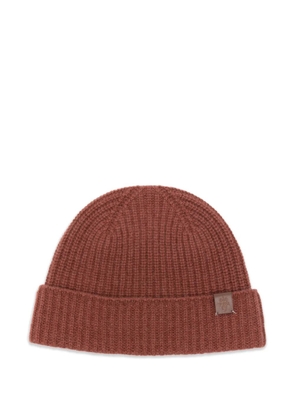 Eleventy ribbed-knit cashmere beanie hat - Brown