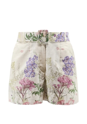 Charo Ruiz Ibiza floral-print belted shorts - Neutrals