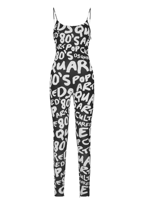 DSQUARED2 text-print jumpsuit - Black
