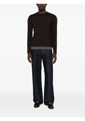 Paolo Pecora crew-neck long-sleeve knit - Brown