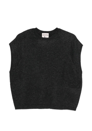 Semicouture crew-neck sleeveless vest - Grey