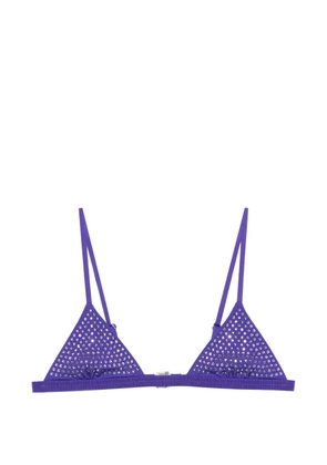 Patrizia Pepe rhinestone-embellished triangle bras - Purple