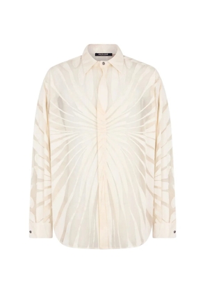 Roberto Cavalli Ray Devoré print shirt - Neutrals