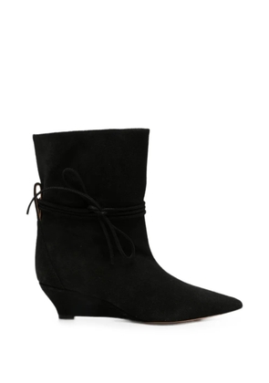 ODISSI pointed-toe wedge boots - Black