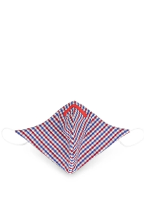 Isaia gingham-check face mask - Red