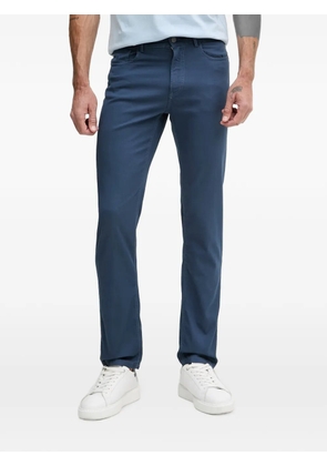 Trussardi logo-patch straight-leg trousers - Blue