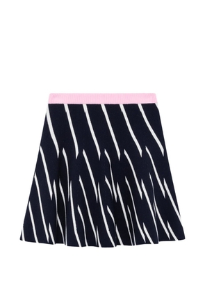 MSGM diagonal-stripe mini skirt - Blue