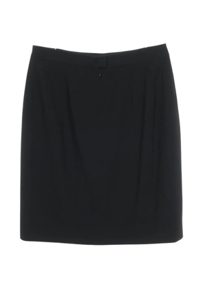 CHANEL Pre-Owned 1986-1988 logo-button mini skirt - Black