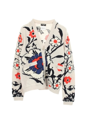 CHANEL Pre-Owned floral-pattern V-neck cardigan - Grey