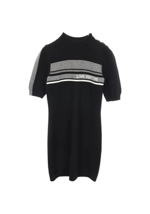 Louis Vuitton Pre-Owned 2020s intarsia knit mini dress - Black