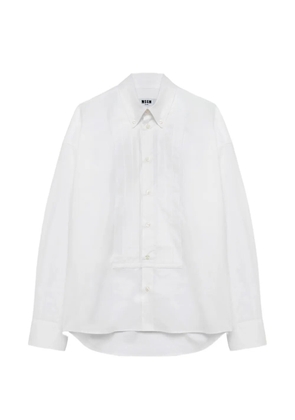 MSGM pleated-bib button-down shirt - White