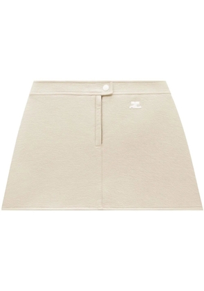 Courrèges Iconique vinyl skirt - Neutrals
