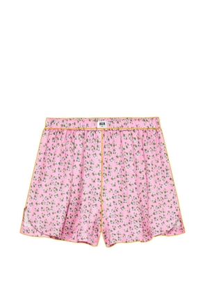 MSGM floral-print mini shorts - Pink