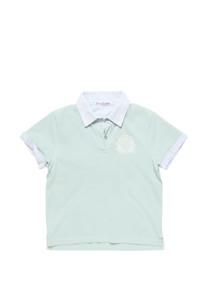 Acne Studios logo-embroidered polo shirt - Green