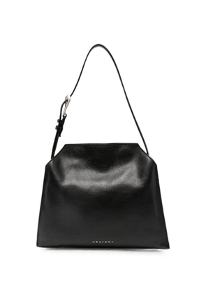 Orciani small Trinity Soft buckle-detail logo-lettering tote bag - Black