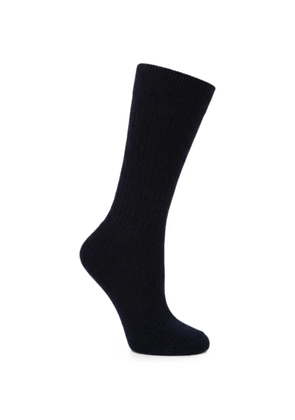 Valentino Garavani ribbed-knit logo-patch socks - Black