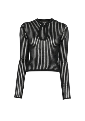 DONDUP sheer-knit top - Black