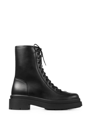 Jimmy Choo Sima Flat black smooth-leather ankle boots