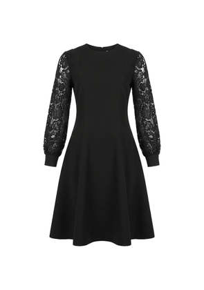 Valentino Garavani lace-sleeve mini dress - Black