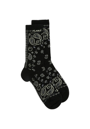 Alanui paisley-pattern socks - Black