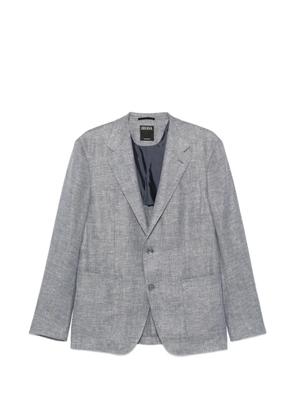 Zegna single-breasted notch-lapel jacket - Blue