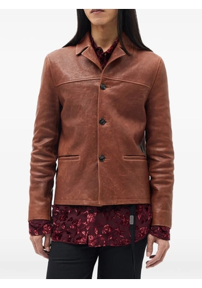 Ann Demeulemeester Pareli leather jacket - Brown