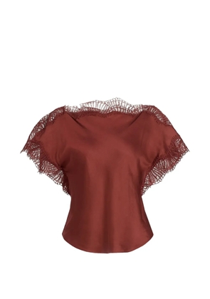 A.L.C. Luna lace-trimmed top - Red