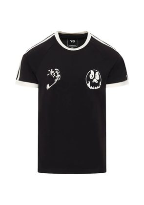 Y-3 skull-print 3-Stripes T-shirt - Black