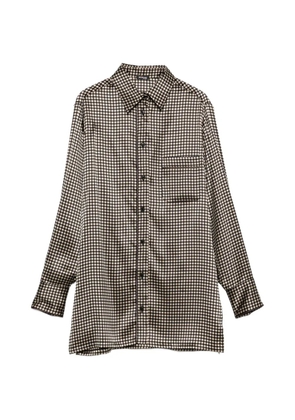 Kiton polka-dot-print chest-pocket shirt - Black