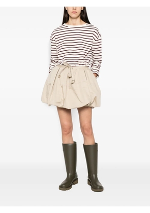 Patou bow-detail bubble-hem skirt - Green