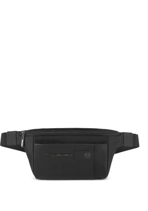 PIQUADRO Bum logo-plaque belt bag - Black