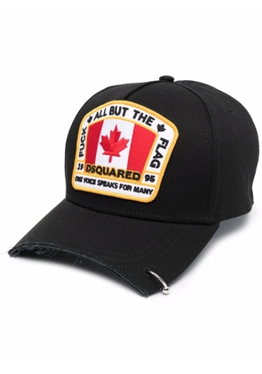 DSQUARED2 logo-patch cap - Black