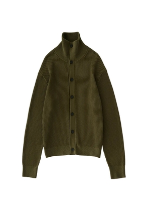 Studio Nicholson Oran ribbed-knit cotton cardigan - Green