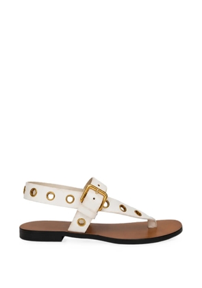 Celine Pre-Owned Eyelet T-strap sandals - White