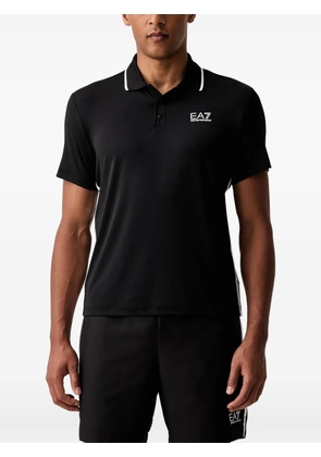 Ea7 Emporio Armani Ventus7 logo-print polo shirt - Black