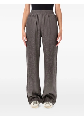 Golden Goose jacquard-floral elasticated-waist trousers - Grey