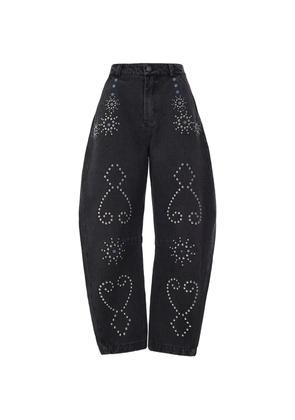 Agua Bendita Fallon stud-embellished jeans - Black