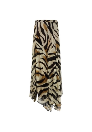 Mes Demoiselles Susu zebra-print elasticated maxi skirt - Neutrals
