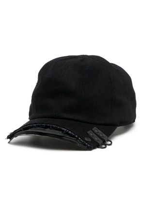 Innerraum frayed-trim baseball cap - BLACK MATT